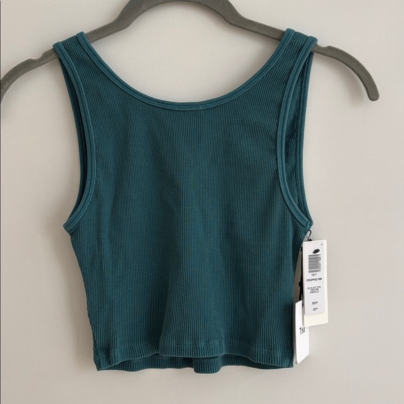 Aritzia Tna Teal Cropped Rib Tank XS - Picture 3 of 8